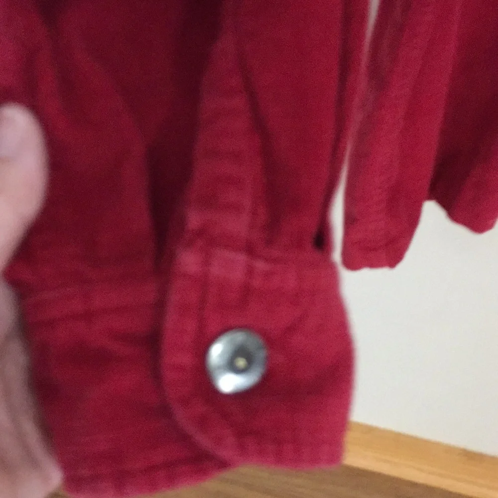 Carolina Colours Plus Red Corduroy Button Up Shirt Size 16